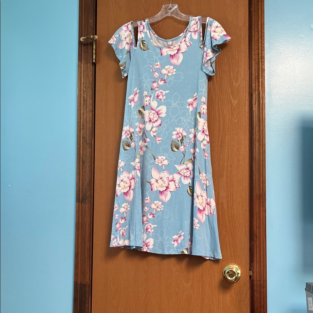 Floral Cold Shoulder Dress